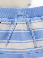 Purebaby Blue Octopus 100% Cotton Shorts and T-Shirt Set - Image 4 of 5