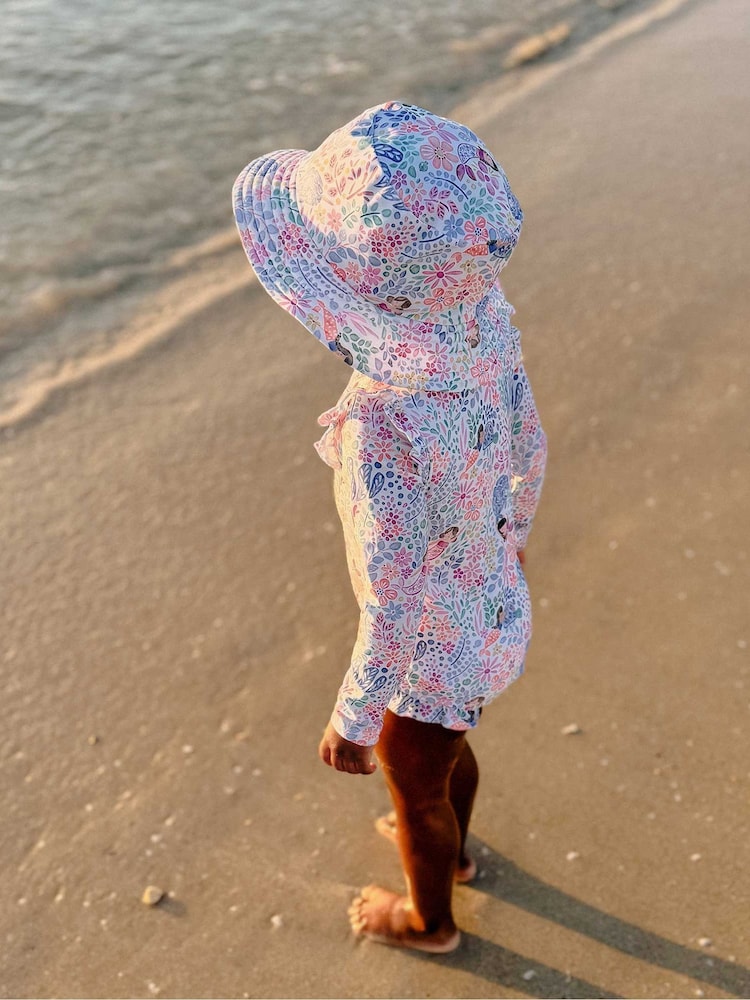 Purebaby Pink Light Broad Brim Swim Hat - Image 1 of 3