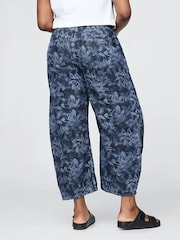 Gap Blue Floral Mid Waist UltraSoft Easy Horseshoe Jeans - Image 5 of 7