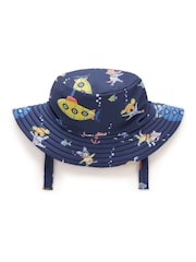 Purebaby Blue Broad Brim Swim Hat - Image 1 of 2