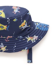 Purebaby Blue Broad Brim Swim Hat - Image 2 of 2