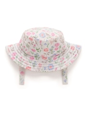 Purebaby Pink Broad Brim Swim Hat - Image 2 of 3
