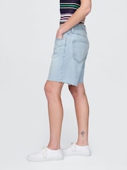 Gap Blue 8 Inch Mid Rise 90s Loose Denim Bermuda Shorts - Image 3 of 5