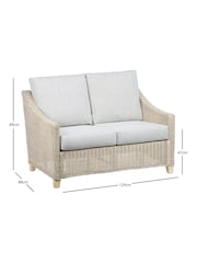 Desser 3 Piece Natural Dijon Rattan Sofa Set - Image 2 of 4