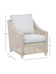 Desser 3 Piece Natural Dijon Rattan Sofa Set - Image 3 of 4