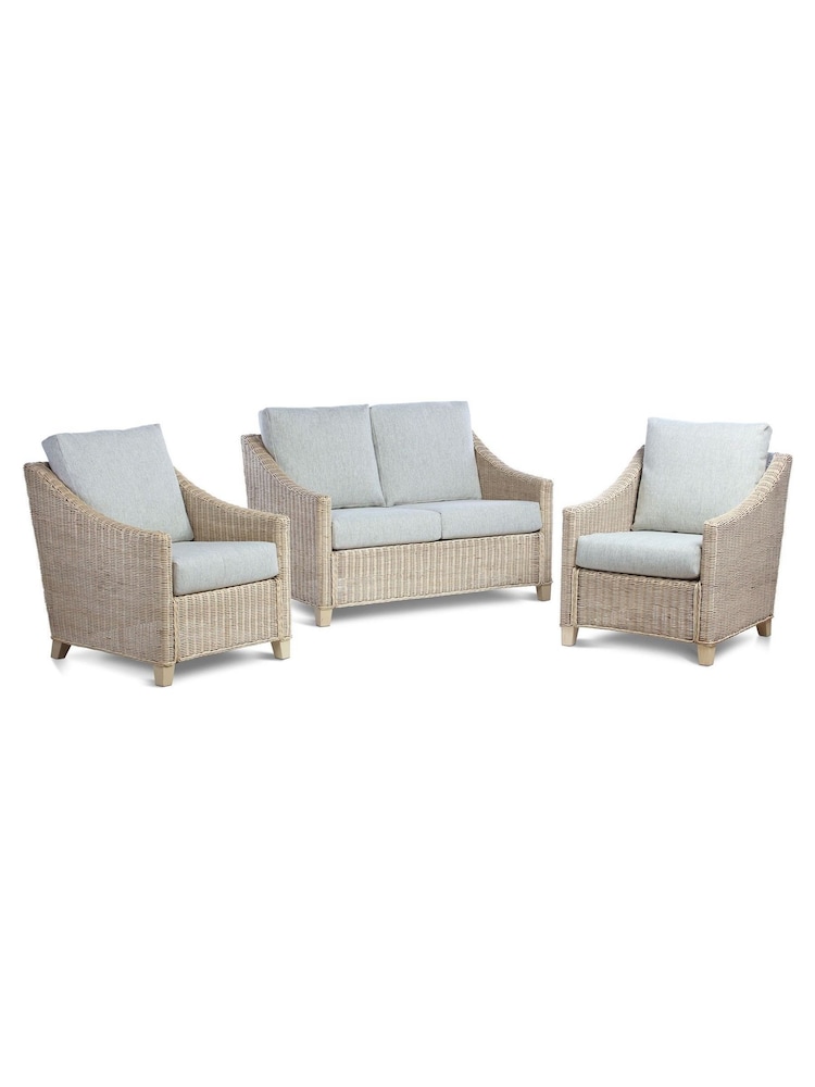 Desser 3 Piece Natural Dijon Rattan Sofa Set - Image 4 of 4