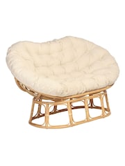Desser Natural Fabric Papasan Rattan Sofa - Image 2 of 3