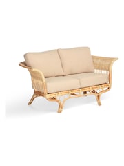 Desser Natural Beijing Rattan 2 Seater Boucle Sofa - Image 2 of 3
