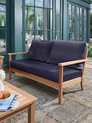 Desser Natural Fabric Beijing Rattan 2 Seater Sofas - Image 1 of 2