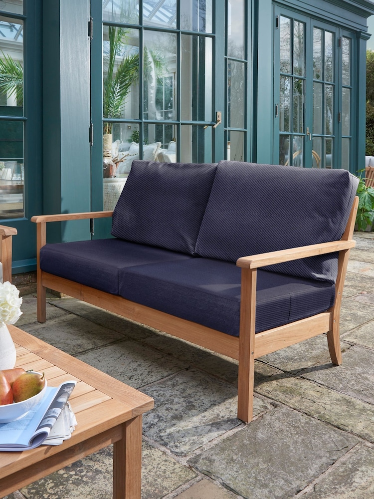 Desser Natural Fabric Beijing Rattan 2 Seater Sofas - Image 1 of 2