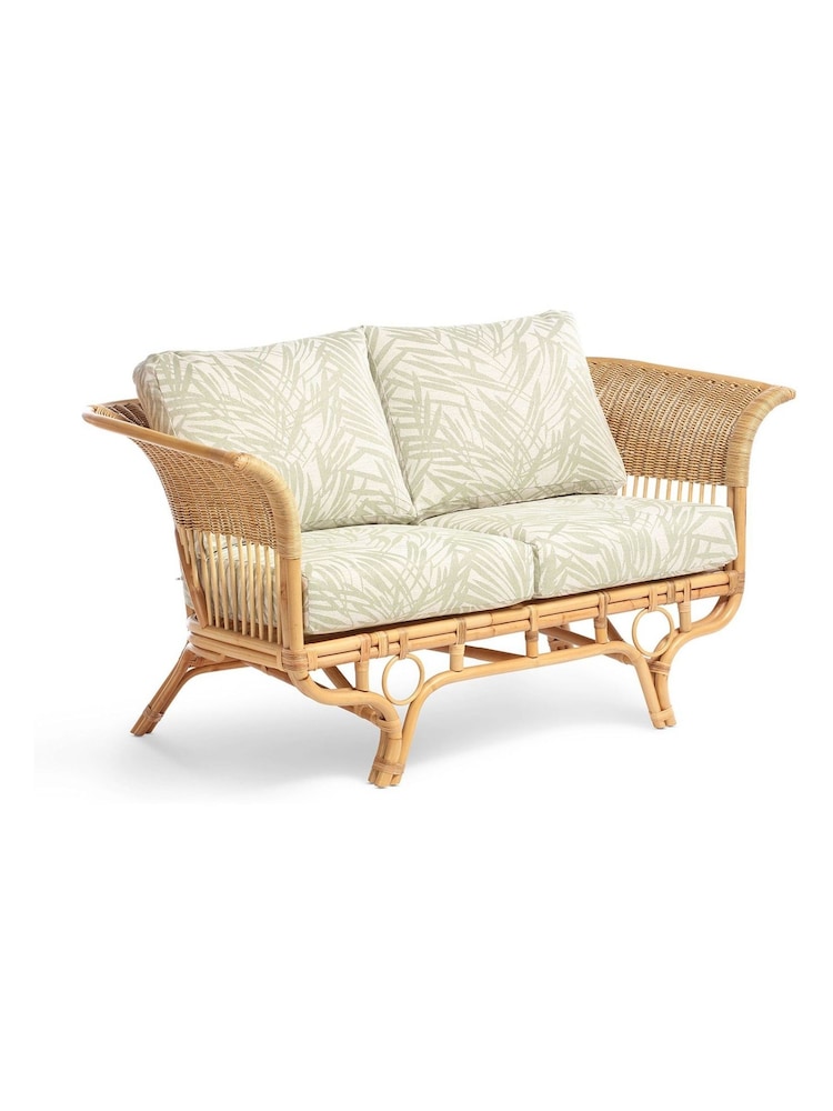 Desser Natural Fabric Beijing Rattan 2 Seater Sofas - Image 6 of 6