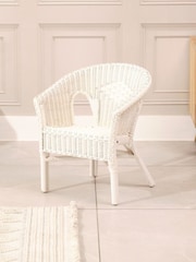 Desser White Kids Rattan Wicker Loom Chair - Image 1 of 2