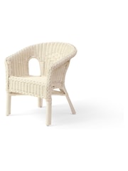 Desser White Kids Rattan Wicker Loom Chair - Image 2 of 2