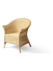Desser Natural Rattan Wicker Plush Large Loom Chair with Cushion Pad - Image 2 of 3