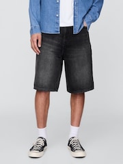 Gap Black 10.5" Baggy Denim Shorts - Image 1 of 5