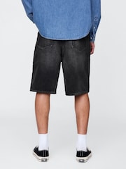 Gap Black 10.5" Baggy Denim Shorts - Image 2 of 5