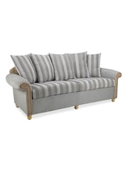 Desser Natural Samford Scatter Back Rattan Stripe Sofa Set 5 Piece - Image 2 of 5