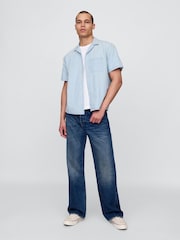 Gap Blue Relaxed Denim Shirt - Image 3 of 5