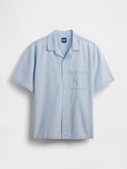 Gap Blue Relaxed Denim Shirt - Image 4 of 5