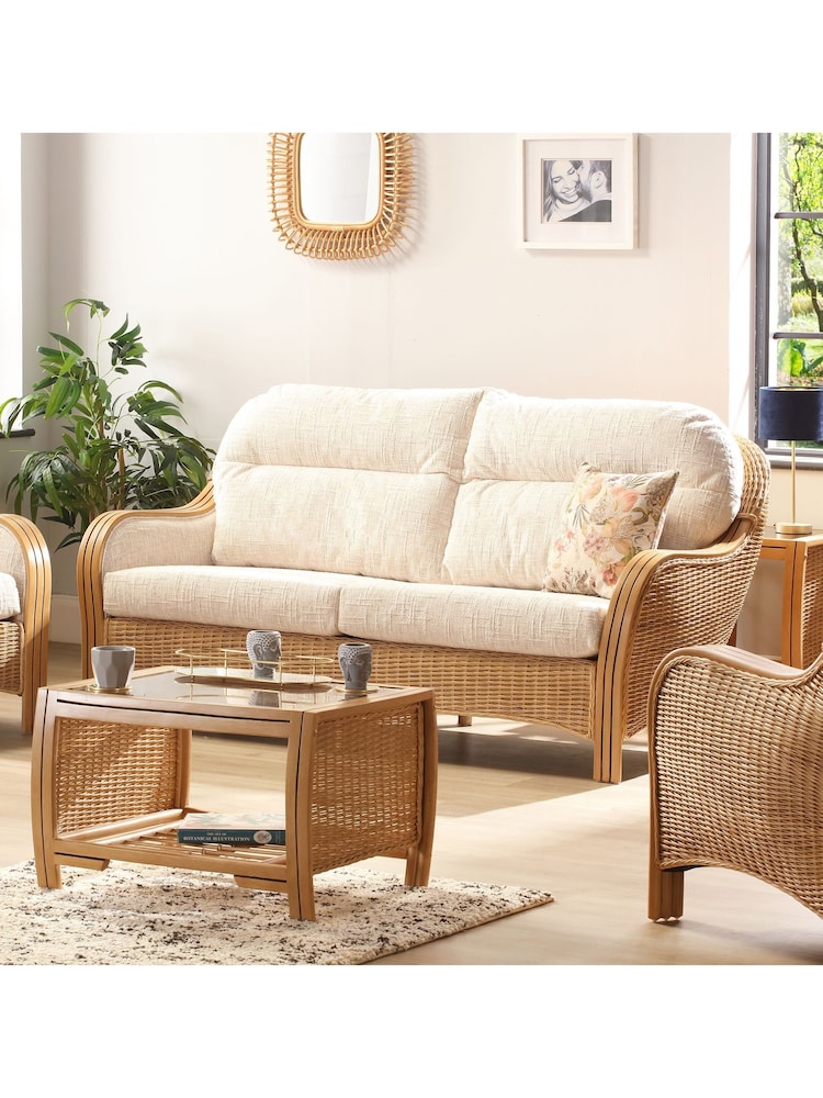 Desser 4 Piece Light Oak Centurion Rattan Sofa Set - Image 1 of 4