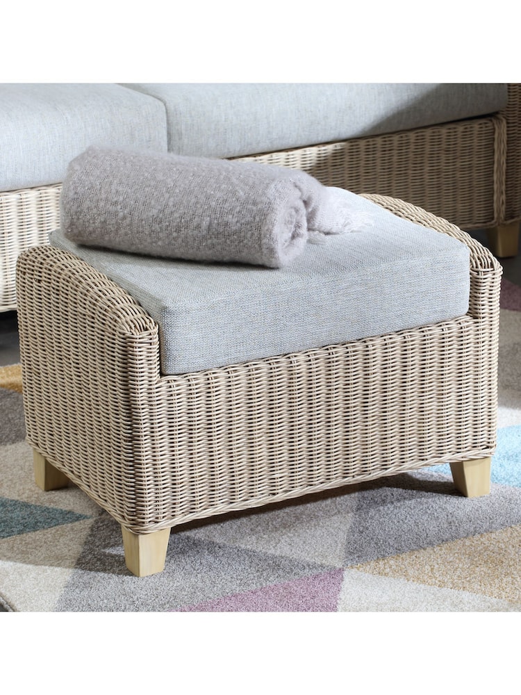 Desser Natural Dijon Rattan Footstool - Image 1 of 2