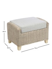 Desser Natural Dijon Rattan Footstool - Image 2 of 2