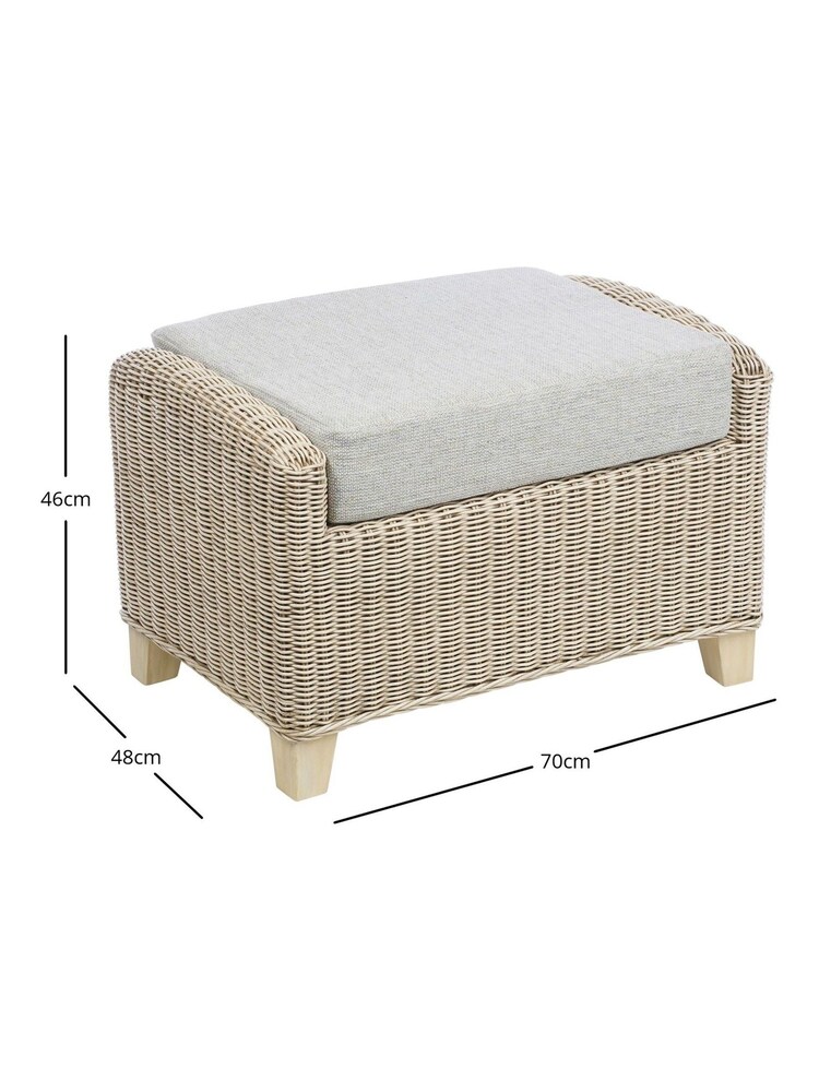 Desser Natural Dijon Rattan Footstool - Image 2 of 2
