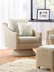 Desser Natural Dijon Rattan Lyon Swivel Chair - Image 1 of 2