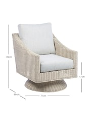 Desser Natural Dijon Rattan Lyon Swivel Chair - Image 2 of 2