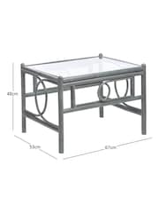 Desser Grey Madrid Rattan Coffee Table Glass - Image 1 of 1