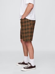 Gap Brown Check Check Canvas Shorts - Image 3 of 5