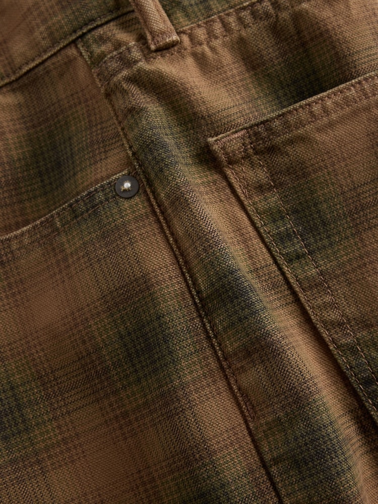 Gap Brown Check Check Canvas Shorts - Image 5 of 5