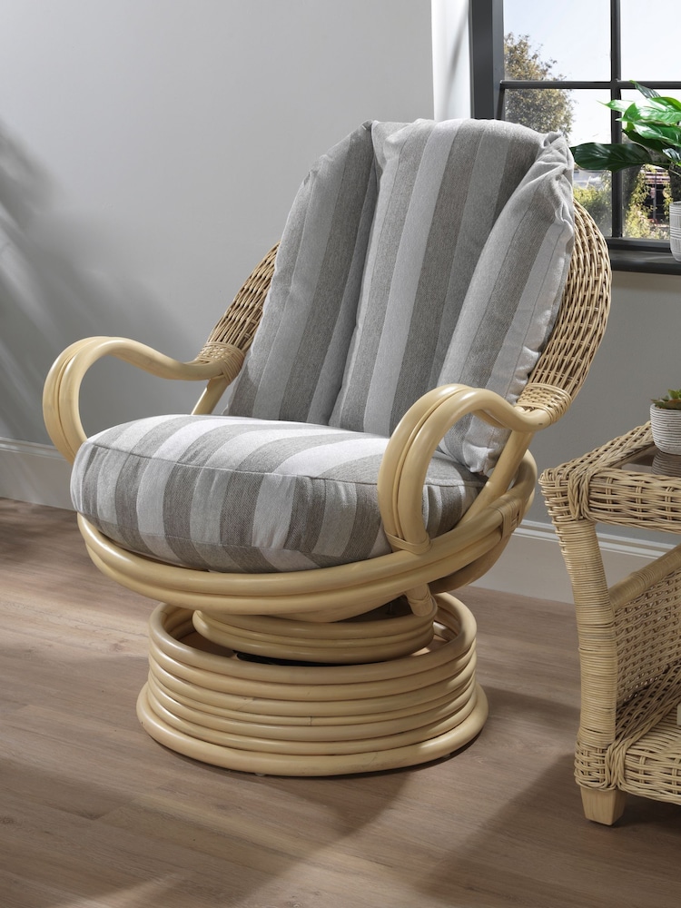 Desser Natural Samford Rattan Swivel Chair - Image 1 of 2
