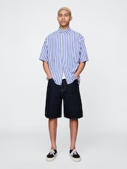 Gap Dark Wash Blue 10.5" Baggy Denim Shorts - Image 4 of 5