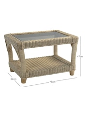 Desser 5 Piece Natural Samford Scatter Back Rattan Sofa Set - Image 4 of 5