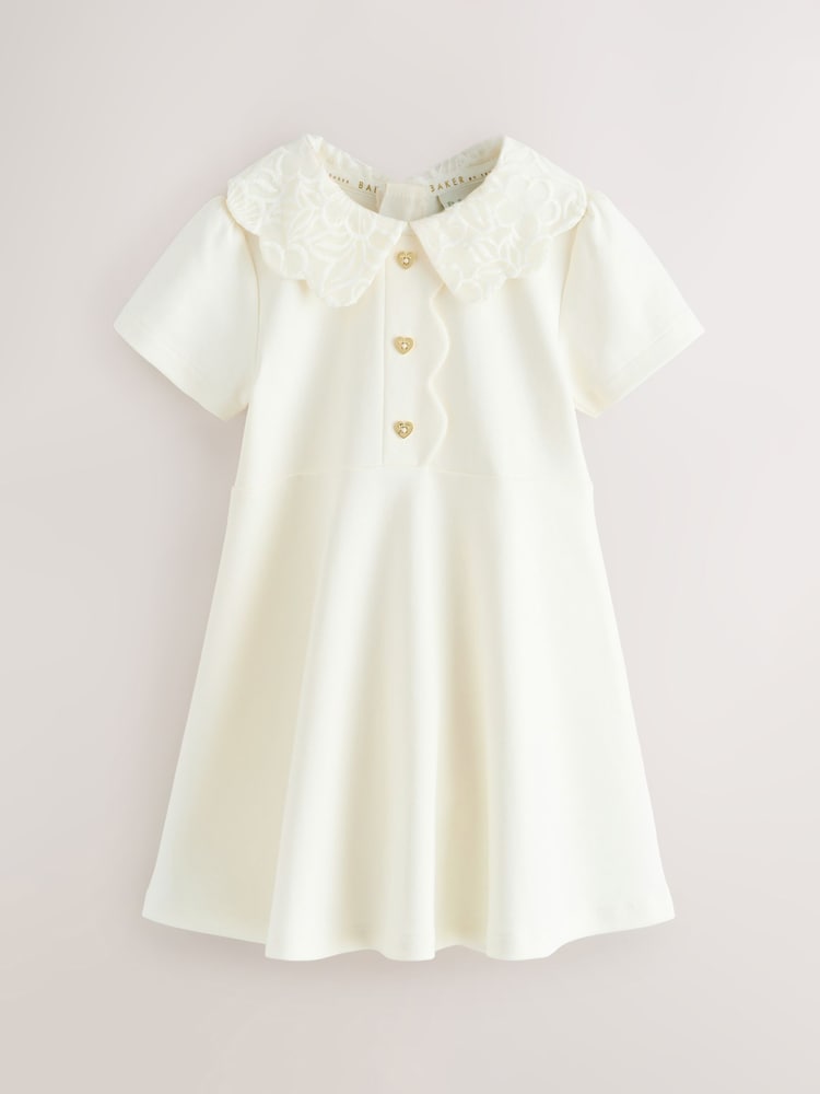 shirt lace dress Women's Slice Of Heaven Lace Shirt Dress in White main image 1