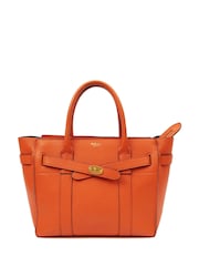 Mulberry Small Orange Zipped Bayswater Tote - Image 1 of 6