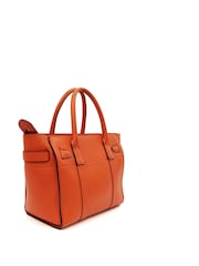 Mulberry Small Orange Zipped Bayswater Tote - Image 3 of 6
