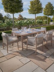 Maze Natural Linen Havana Garden 6 Seater Rectangular Dining Set - Image 1 of 15