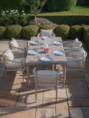 Maze Natural Linen Havana Garden 6 Seater Rectangular Dining Set - Image 4 of 15