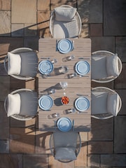 Maze Natural Linen Havana Garden 6 Seater Rectangular Dining Set - Image 5 of 15
