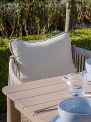 Maze Natural Linen Havana Garden 6 Seater Rectangular Dining Set - Image 6 of 15