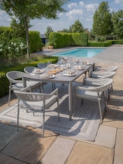 Maze Grey Florence Garden 8 Seater Rectangular Dining Set - Image 1 of 6