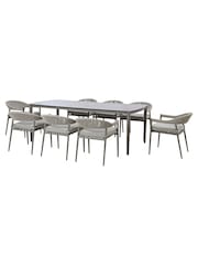 Maze Grey Florence Garden 8 Seater Rectangular Dining Set - Image 6 of 6