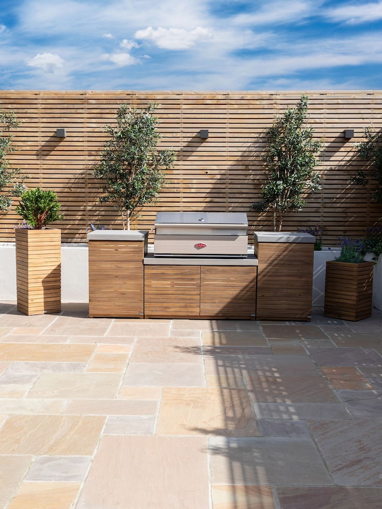 Maze Natural Bali Outdoor Kitchen Small Storage Unit Configuration - Image 1 of 6 Maze Natural Bali Outdoor Kitchen Small Storage Unit Configuration - Image 1 of 6