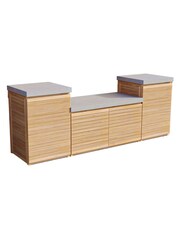 Maze Natural Bali Outdoor Kitchen Small Storage Unit Configuration - Image 6 of 6