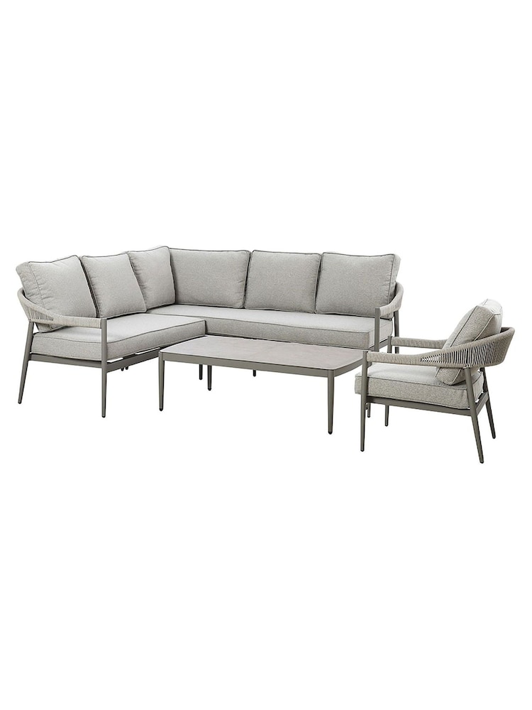 Maze Grey Florence Garden Small Corner Sofa Set With Armchair - Image 6 of 6 Maze Grey Florence Garden Small Corner Sofa Set With Armchair - Image 6 of 6