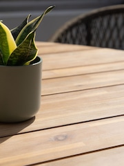 Maze Sandstone Bali Garden Rope Weave 6 Seater Round Dining Set - Image 3 of 6