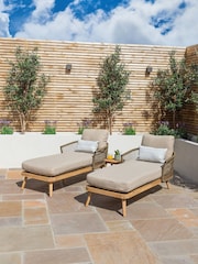 Maze Natural Bali Garden Double Sunlounger Set - Image 1 of 5