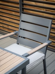 Maze Dove Grey Vancouver Garden 4 Seater Dining Set - Image 5 of 7